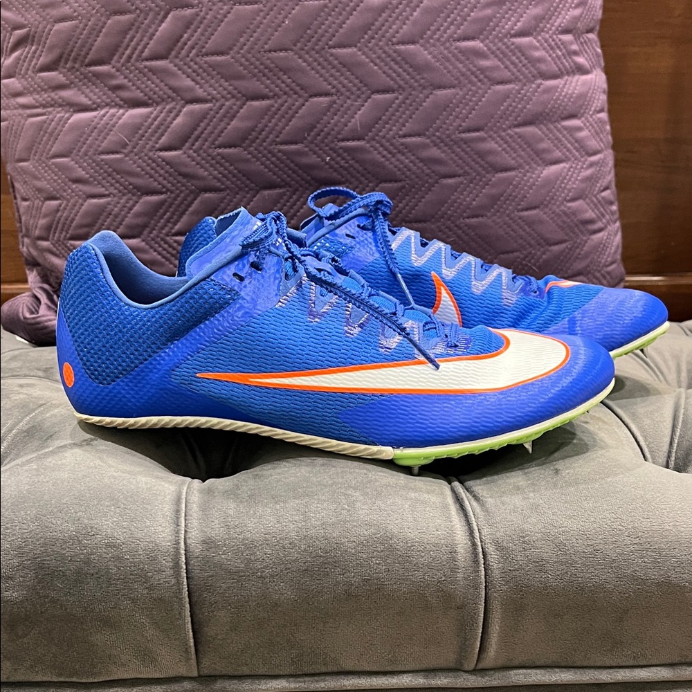 Nike Rival Sprint Mutli Track And Field Blue and Orange Shoes-EUC